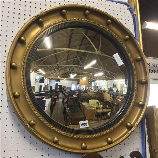 Gilt convex mirror